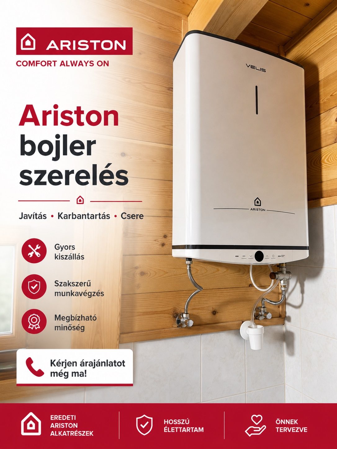 Ariston bojler szerelő Budapest